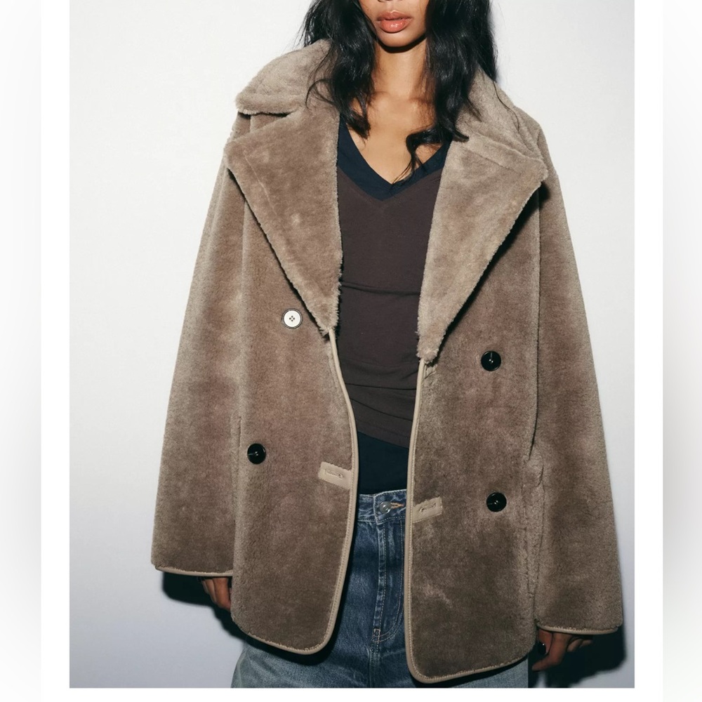 NWT ZARA REVERSIBLE DOUBLE-FACED COAT